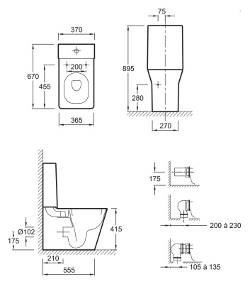Унитаз Jacob Delafon Reve 5033K-00 с сиденьем Микролифт без бачка