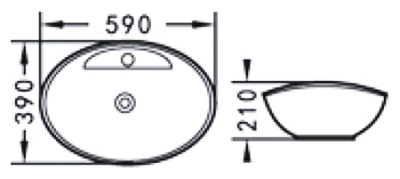 Раковина Mira MR-8001 белая