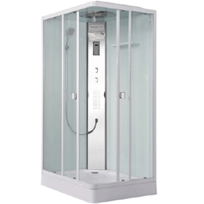 Душевая кабина Orans EW-115 L 110x80 с гидромассажем профиль Белый задние стенки Белые