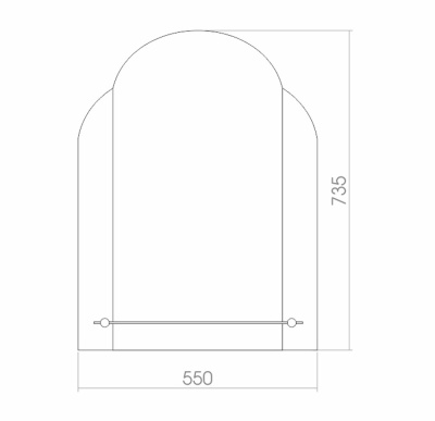 Зеркало Mixline Престиж Прохлада 55 525375 с полкой с декоративной тонировкой