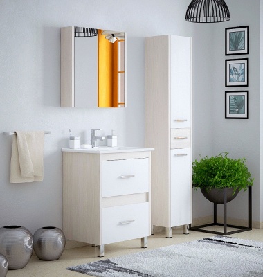 Шкаф пенал Corozo Верона 35 SD-00000332 Лайн Белый