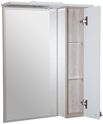 Зеркало со шкафом Mixline Версаль 65 R 534184 с подсветкой Белое дерево