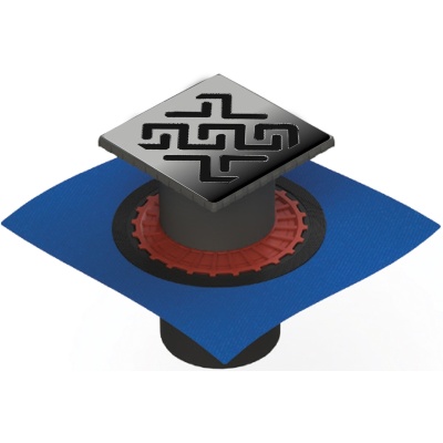 Душевой трап Berges Wasserhaus Zentrum Antik 150x150 090465 с решеткой Матовый хром