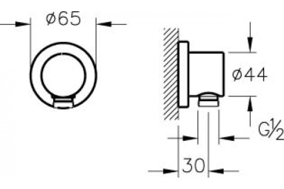 Шланговое подключение Vitra Dynamic S A45223EXP Хром