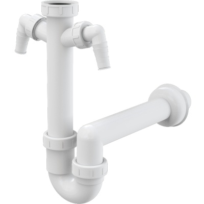 Сифон для кухонной мойки Alcaplast A82-DN40 Белый