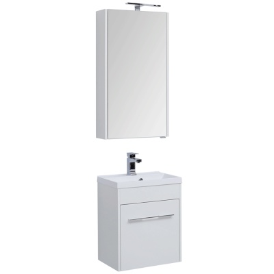 Комплект мебели для ванной Aquanet Августа 50 225266 подвесной Белый