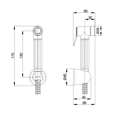 Гигиенический душ Veragio Kit VR.KIT-2222.BR Бронза