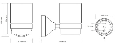 Стакан для зубных щеток Bemeta Kera 144710017 Бронза
