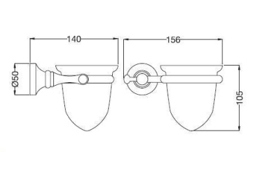 Стакан Bugnatese Performa tradizionale 24802 CR (Хром)