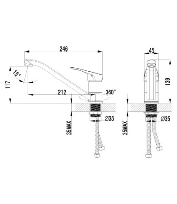 Смеситель Lemark Partner LM6554C для кухонной мойки