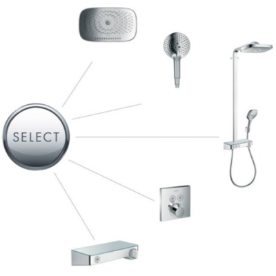 Смеситель для душа Hansgrohe ShowerSelect 15763670 с термостатом Черный матовый