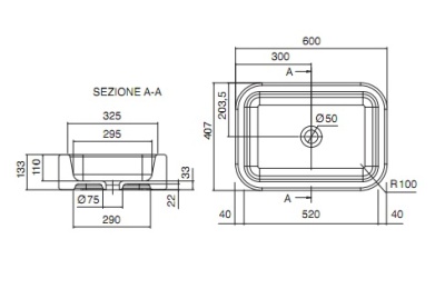 Раковина Scarabeo Next 8307 Белая