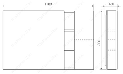 Зеркало со шкафом Comforty Милан 120 4136261 Белый глянец