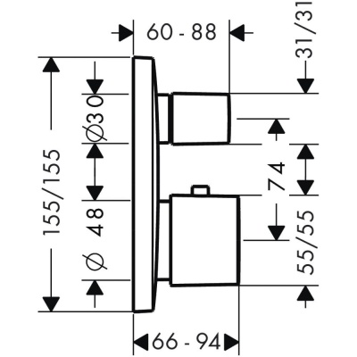 Смеситель для душа Hansgrohe PuraVida 15775000 Хром