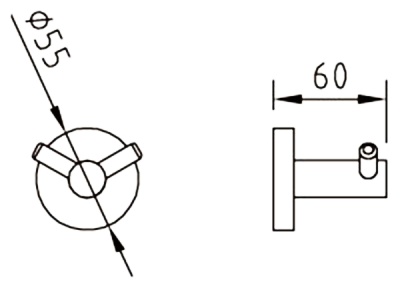 Двойной крючок Clever Urban2 98650 Хром