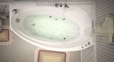 Акриловая ванна Aquanet Jersey 170x90 R 00203989+242139+204668 с гидромассажем