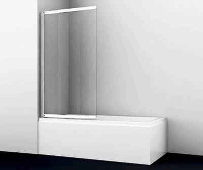Шторка на ванну WasserKRAFT Main 80x140 41S02-80WS профиль Серебристый стекло прозрачное с покрытием WasserSchutz