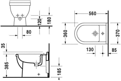Биде Duravit Starck 3 22301000001 Белое