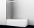 Шторка на ванну WasserKRAFT Main 80x140 41S02-80WS профиль Серебристый стекло прозрачное с покрытием WasserSchutz