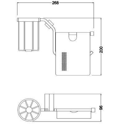 Держатель туалетной бумаги Schein Watteau 126E2-R Хром