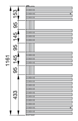 Полотенцесушитель Zehnder Forma Asym LFAR-120-060 Белый правый