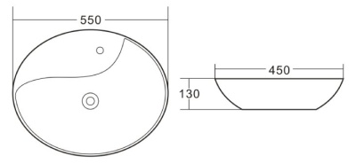 Раковина-чаша BelBagno 55 BB1370 Белая