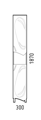 Шкаф пенал Corozo Кентис 30 SD-00000335 Белый
