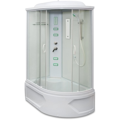 Душевая кабина Mirwell MR 4512TP 120х80 с гидромассажем R профиль Белый стекло прозрачное