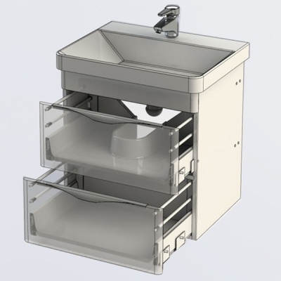 Тумба под раковину Aquanet Орлеан 60 183081 подвесная Белая