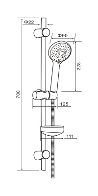 Смеситель для ванны Agger Fine A1131100 Хром