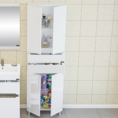 Шкаф пенал СанТа Лондон 60 Белый