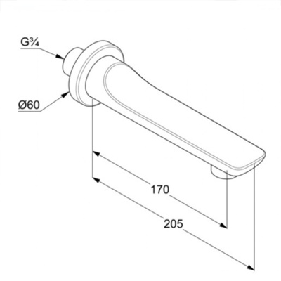 Излив для смесителя Kludi Balance 5250305 Хром
