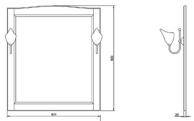 Зеркало ValenHouse Эллина 85 E85_ЗК Кальяри