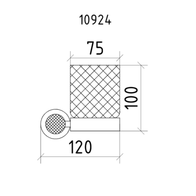 Стакан для зубных щеток Boheme Royal Cristal 10924-BR Бронза