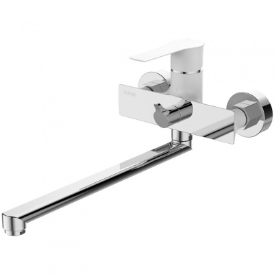 Смеситель для ванны Raiber R0071 универсальный Хром Белый