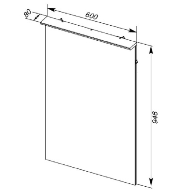 Комплект мебели для ванной Aquanet Ирис 65 198814 подвесной Белый