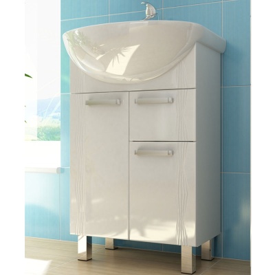 Тумба под раковину Vigo Atlantic 55 1 ящик Белая