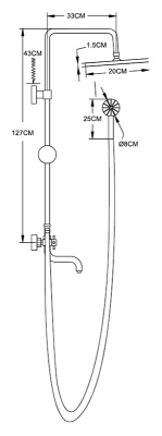 Душевая система Potato P3564 хром