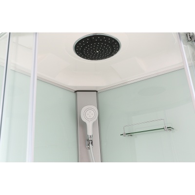 Душевая кабина Black&White Galaxy G8503 профиль Серебристый хром задняя стенка Белая