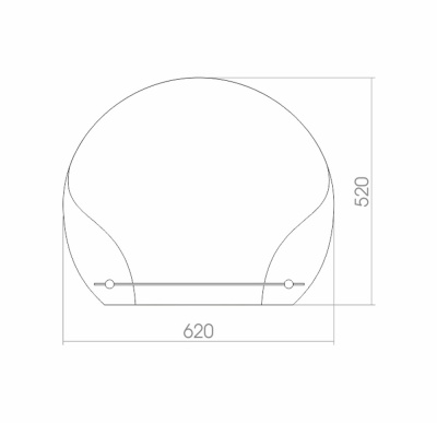 Зеркало Mixline Престиж Арена 62 525391 с полкой с декоративной тонировкой