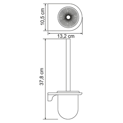Щетка для унитаза WasserKRAFT Kammel К-8327 Хром