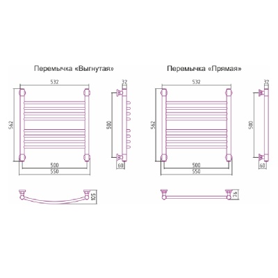 Водяной полотенцесушитель Сунержа Богема+ 500х500 Хром
