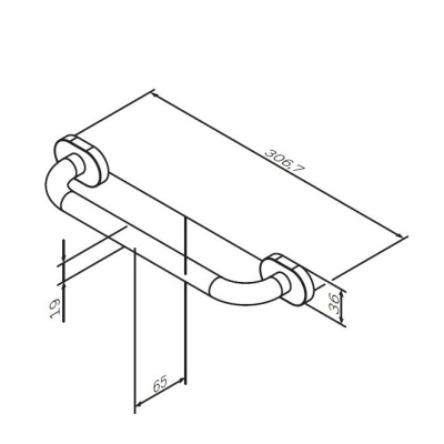Поручень для ванной AM.PM Sense L A7432500 Хром