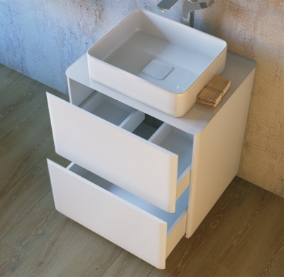 Тумба под раковину Raval Pure 56 Белая