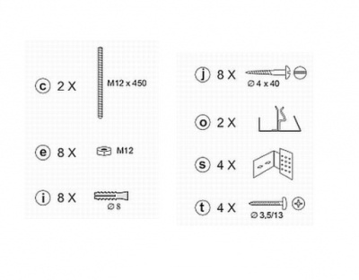 Кpепление панели XXL B20900000N
