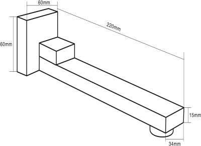 Излив для смесителя Swedbe Platta 5512 Хром