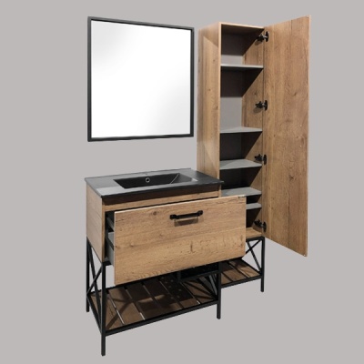 Тумба с раковиной Comforty Бредфорд 75 4149064 Дуб темный