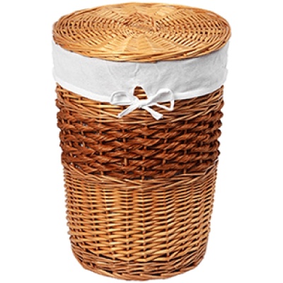 Корзина для белья WasserKRAFT Main 42x42x58 WB-410-L с крышкой Коричневая