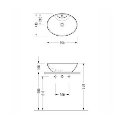 Раковина-чаша Serel 55 CH34 Белая