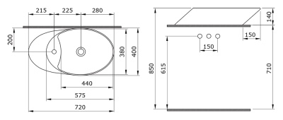 Раковина-чаша Bocchi Vessel 70 1021 Белая глянцевая